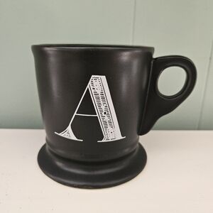 Anthropologie Noir Monogram Mug AnthroHome